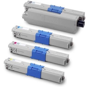 Oki C310 Rainbow Pack of 4 High Yield Toner Cartridge Compatible - Click Image to Close