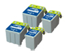 Double Set of Epson T013BK & T014C Compatible Ink (4) Cartridges