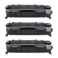 HP CE505X Value Pack of 3 Black Laser Toner Cartridge Compatible - Click Image to Close