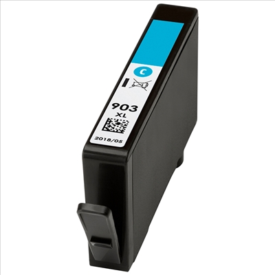 HP 903 XL Cyan Ink Cartridge Compatible (T6M03AE) - Click Image to Close