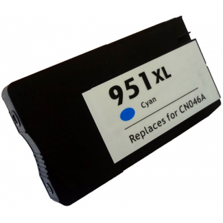 HP 951 XL Cyan Ink Cartridge Compatible (CN046AE BGX) - Click Image to Close