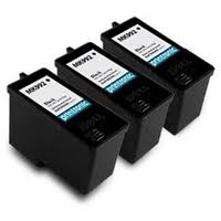 Black Value Pack of 3 Dell Series 9 (MK992) Ink Cartridge Compat - Click Image to Close